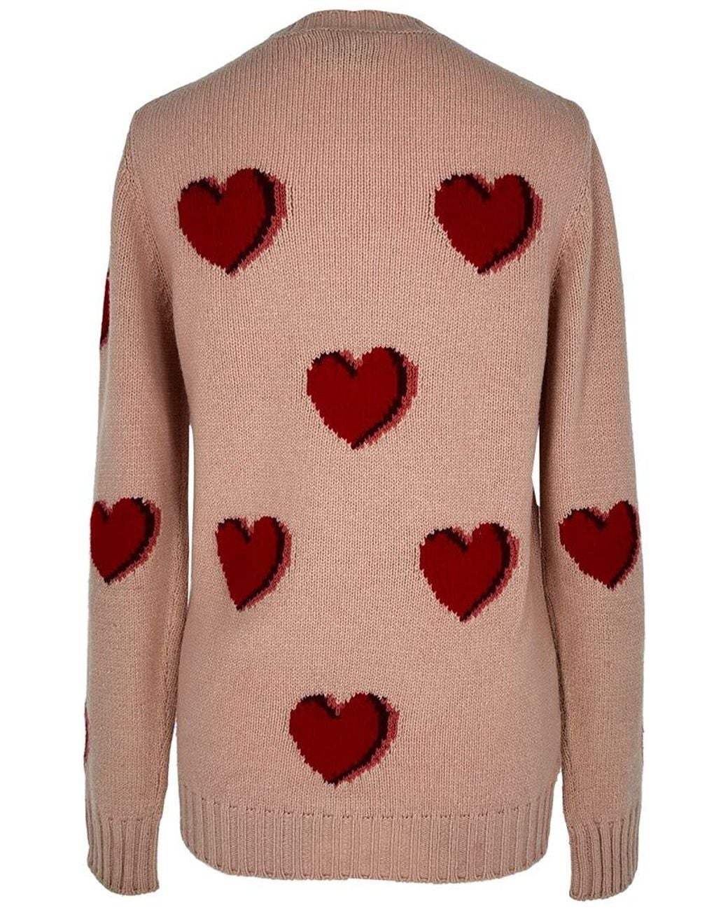 Prada Pink Heart Sweater, Size Eu (Authentic Pre-Loved)