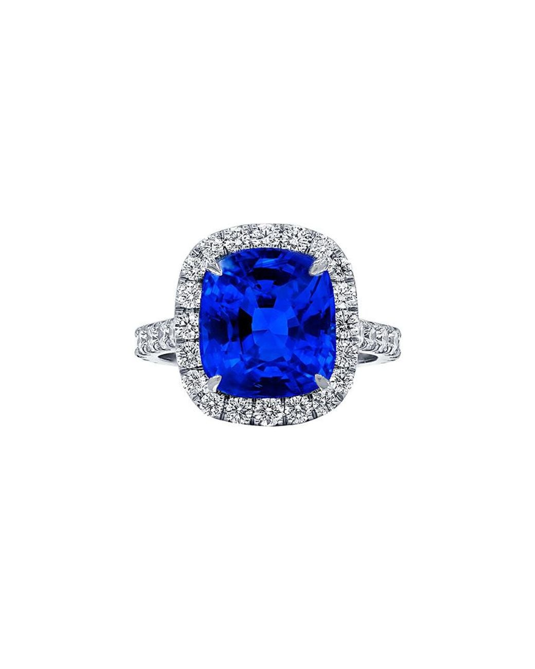 Diana M Blue Fine Jewelry Platinum.74 Ct. Tw. Diamond & Sapphire Ring