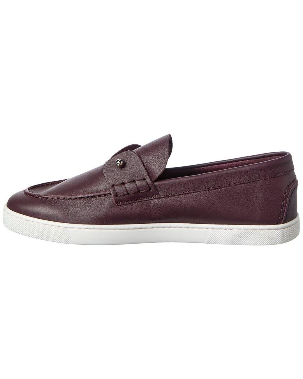 Christian Louboutin Purple Chambeliboat Leather Loafer for men