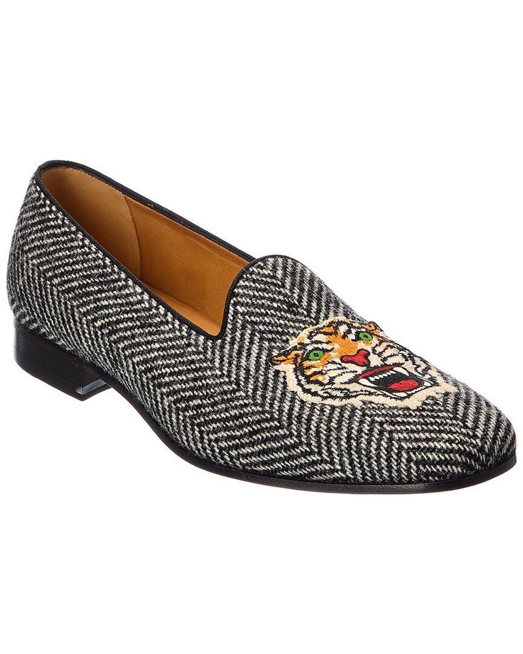 Gucci Tiger Loafer in Gray for Men | Lyst