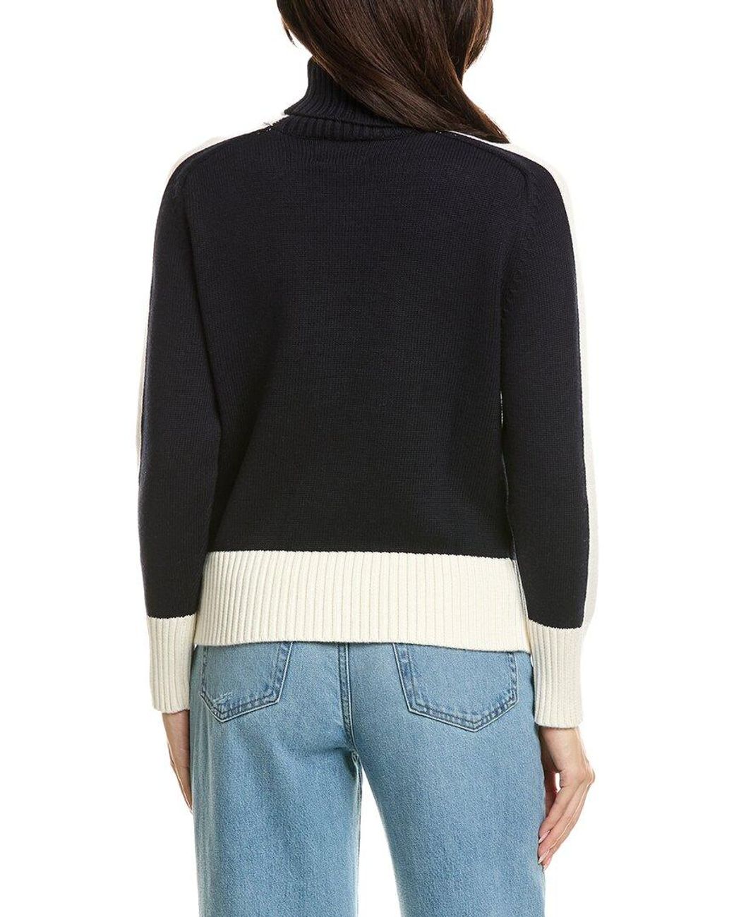 Brodie Cashmere Gray Snowflake Roll Neck Cashmere-Blend Sweater