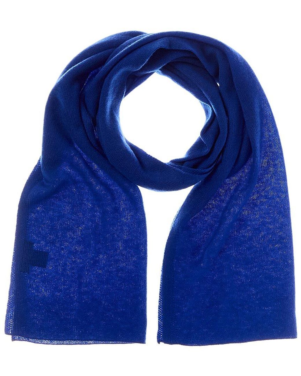 Forte Blue Cashmere Oversized Cashmere Scarf