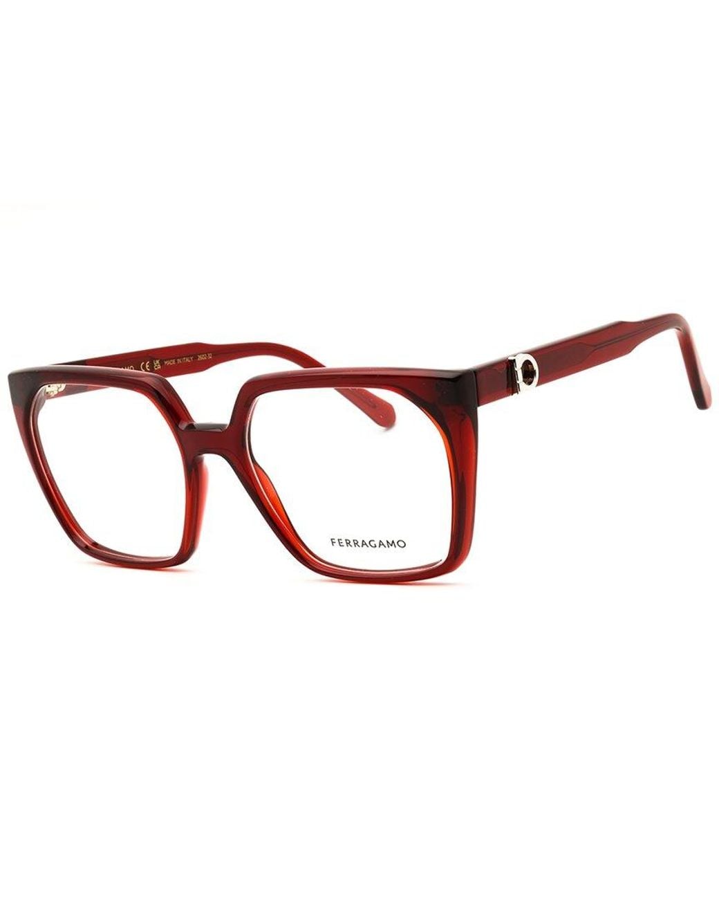 Ferragamo Brown 55Mm Optical Frames