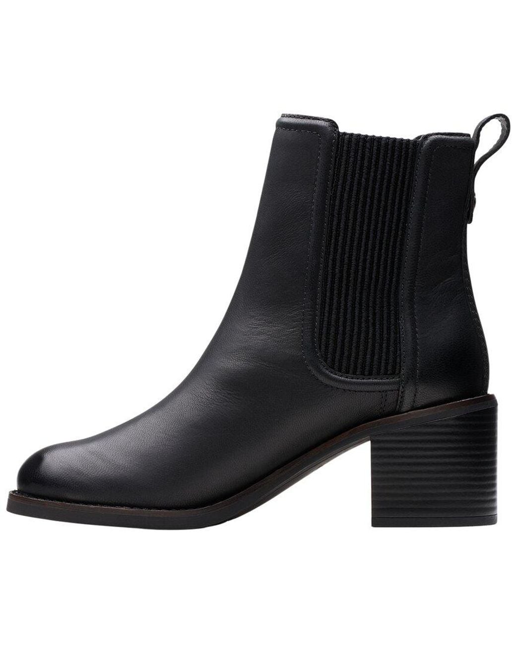 Clarks Black Chamberly Top Leather Boot