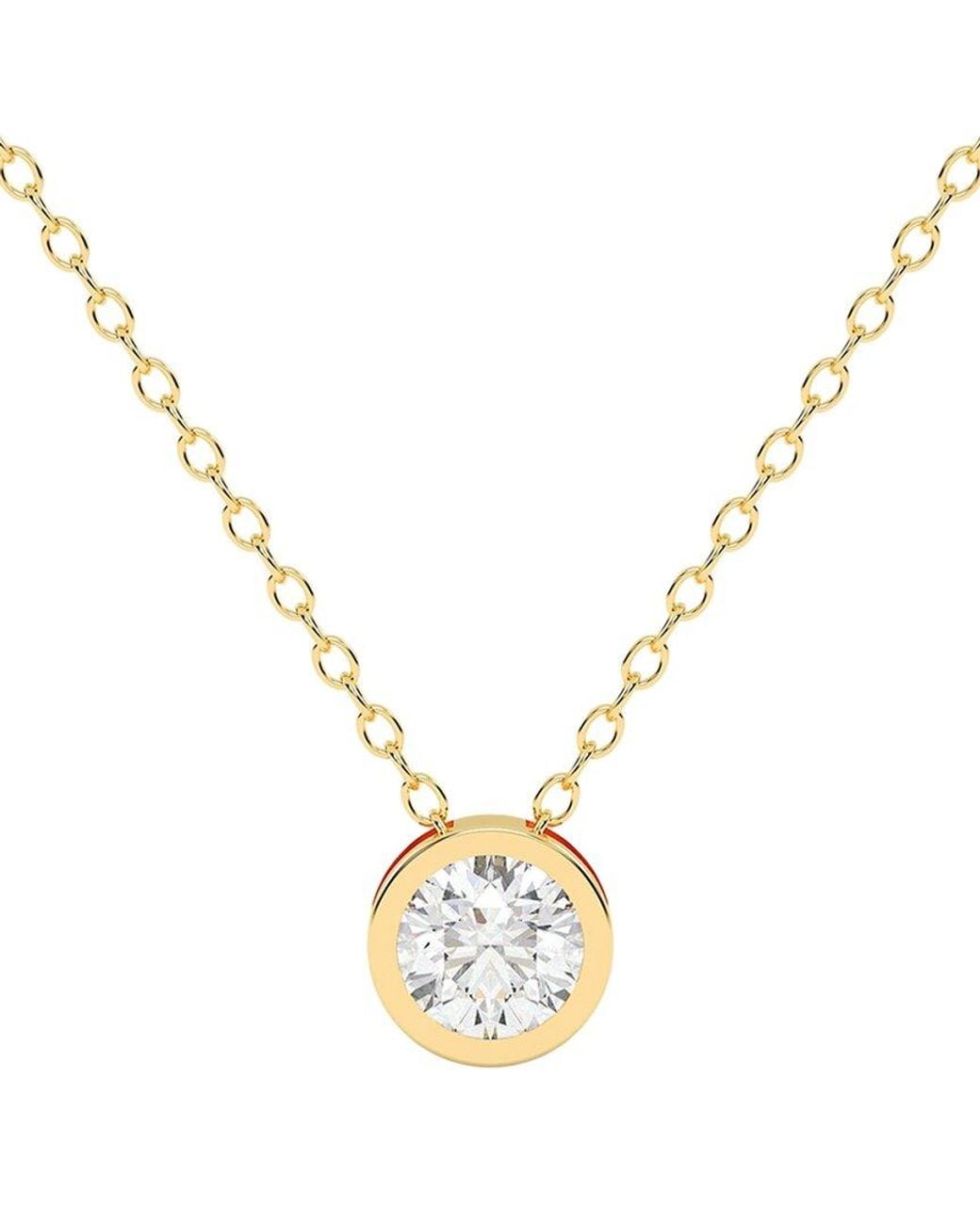Diamond Select Cuts Metallic 14K 0.75 Ct. Tw. Diamond Pendant Necklace