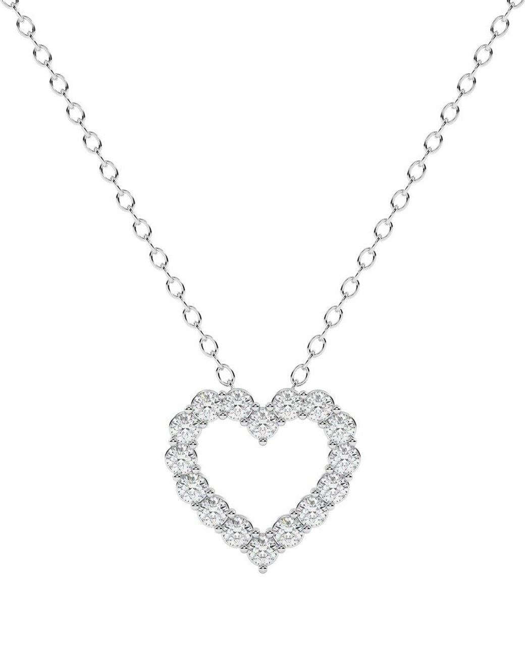 Diamond Select Cuts Metallic 14K 1.00 Ct. Tw. Diamond Pendant Necklace