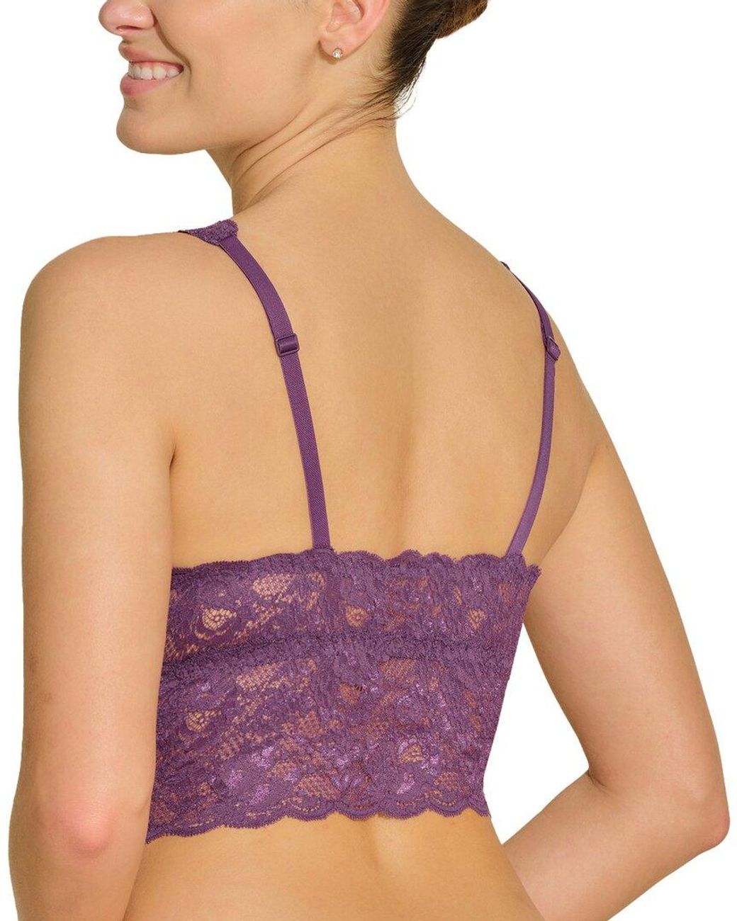 Cosabella Purple Never Say Never Plunge Longline Bralette New