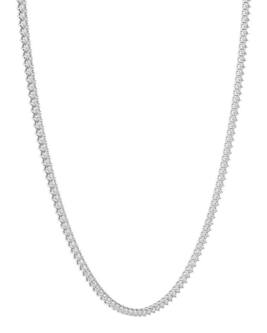 Lab Grown Diamonds White 14K 5.00 Ct. Tw. Lab-Grown Diamond Tennis Necklace