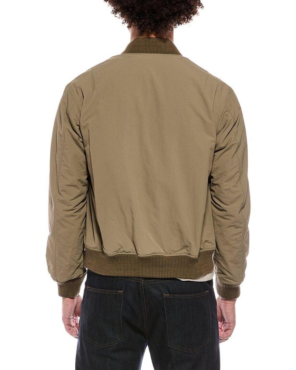 Faherty Brand Natural Military Bomber Jacket for men