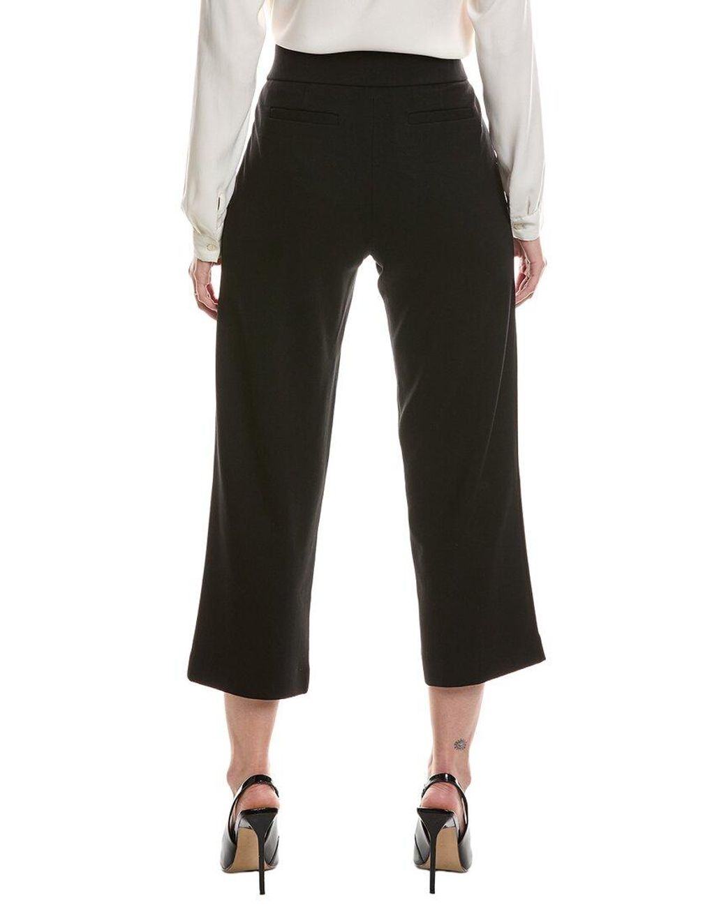 Anne Klein Black Wide Leg Crop Pant