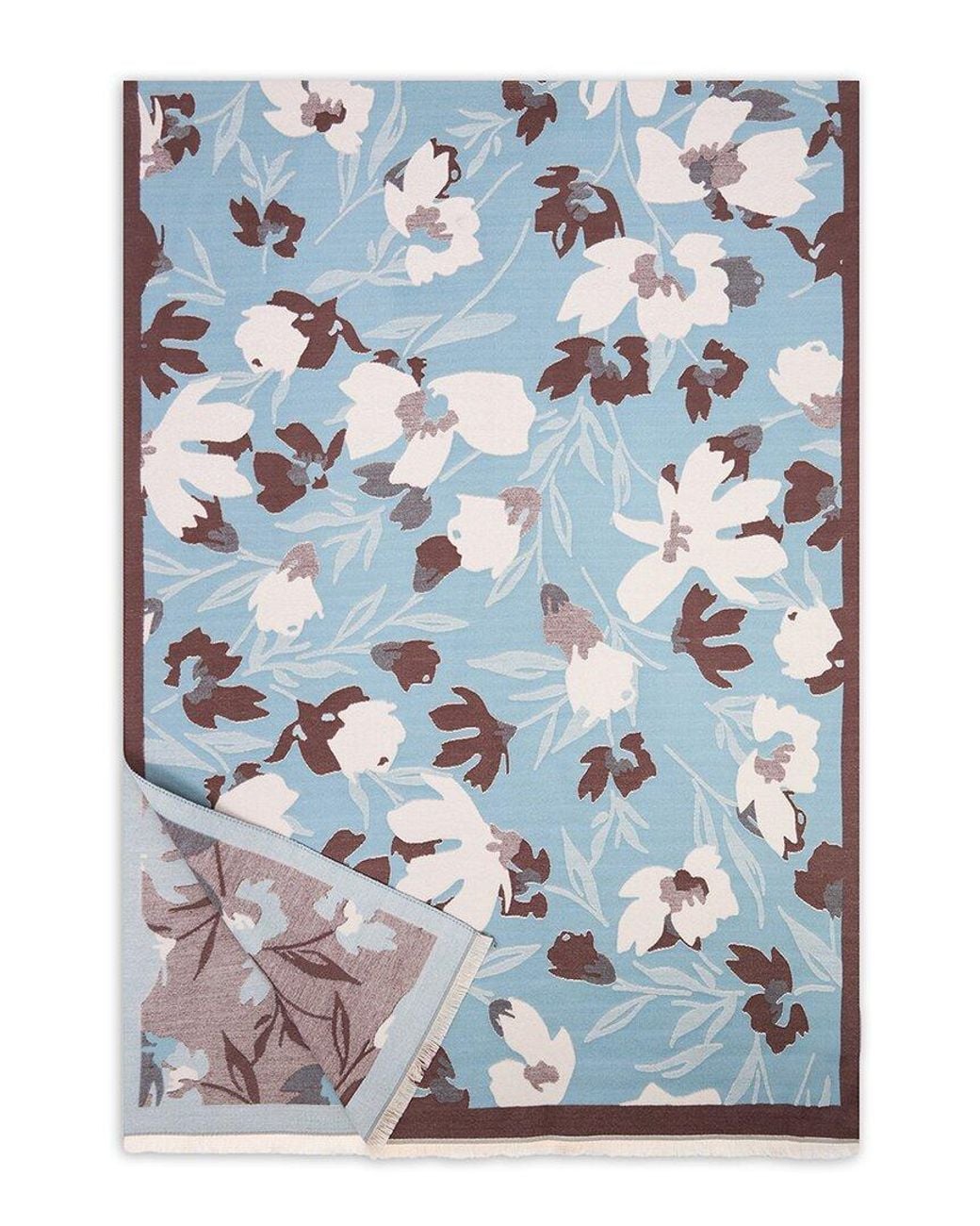 Saachi Blue La Floraison Reversible Scarf