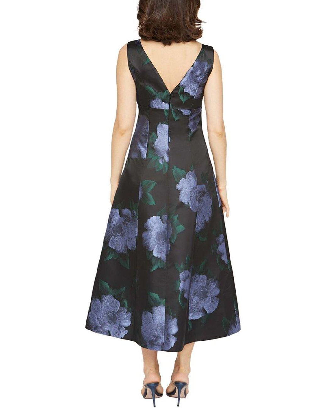 Kay Unger Blue Mia Tea Length Dress
