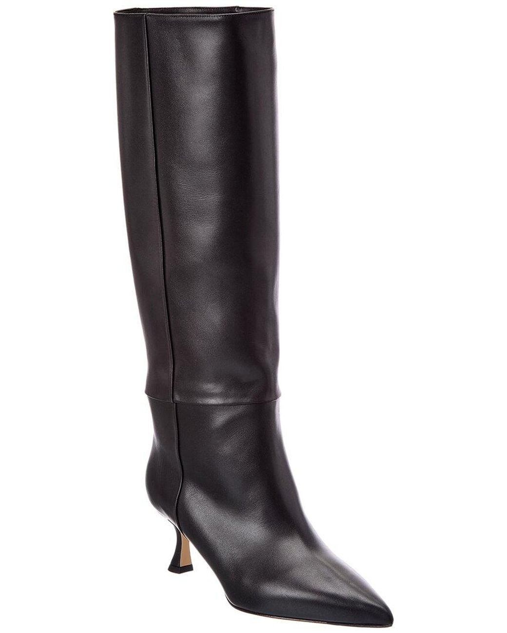 Alexandre Birman Black Chloe 60 Leather Knee-High Boot