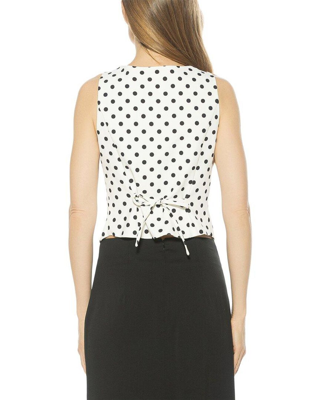 Alexia Admor White Liliana Vest Top