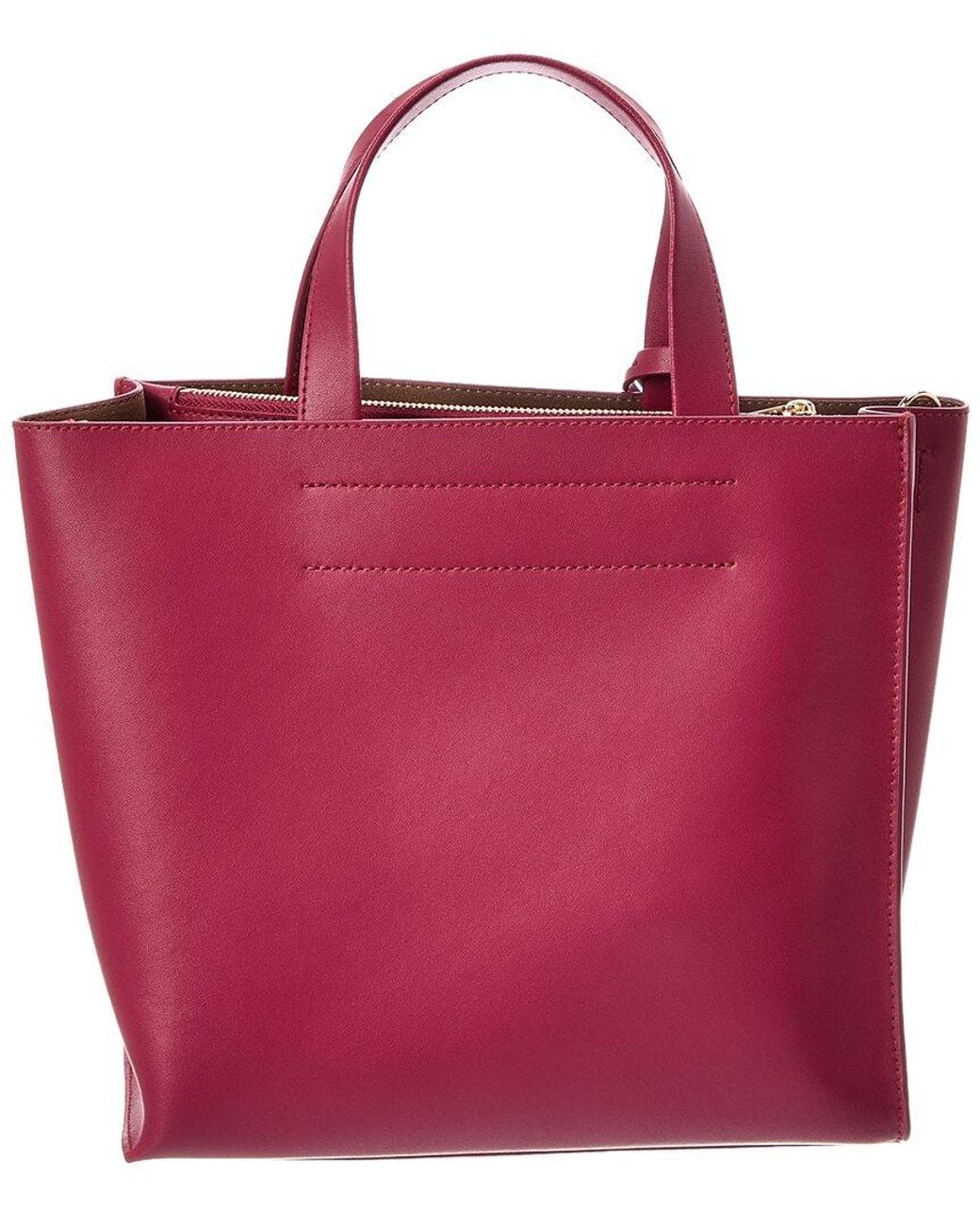 Furla Red Divide It Small Leather Tote