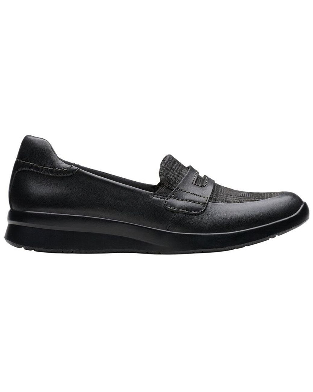 Clarks Black Ellowyn Penny Leather Loafer
