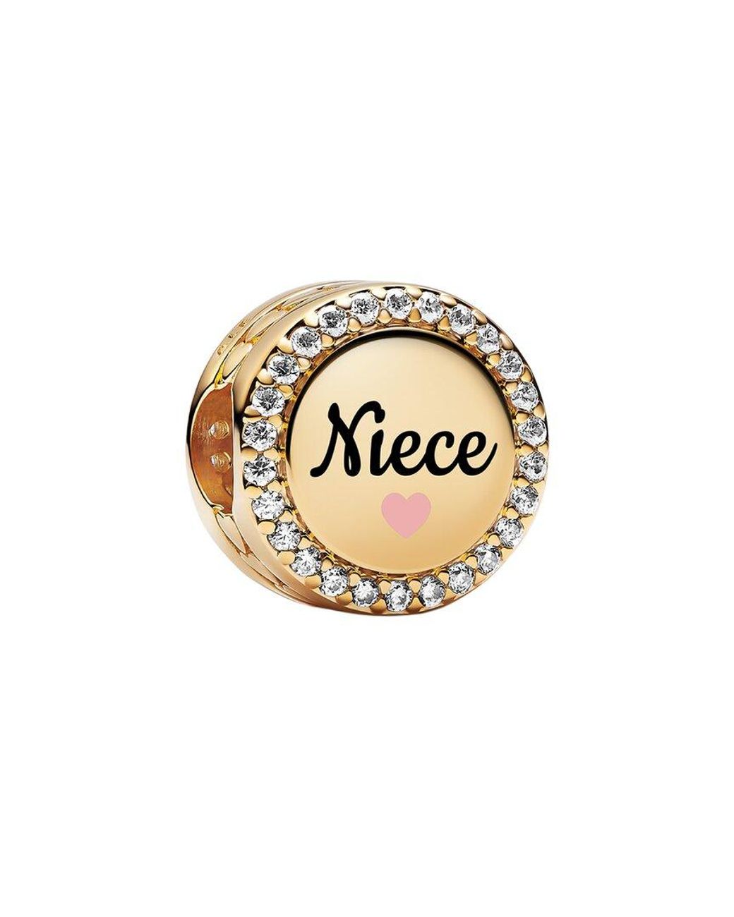 Pandora White 14K Plated Cz Charm