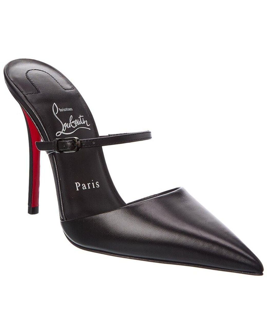 Christian Louboutin Metallic Milena 100 Leather Mule