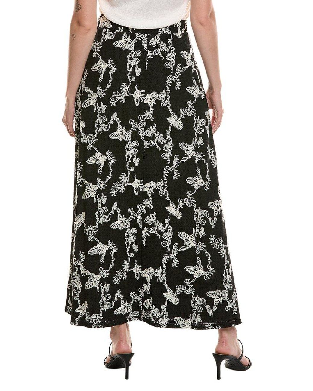 Vince Camuto Black A-Line Maxi Skirt