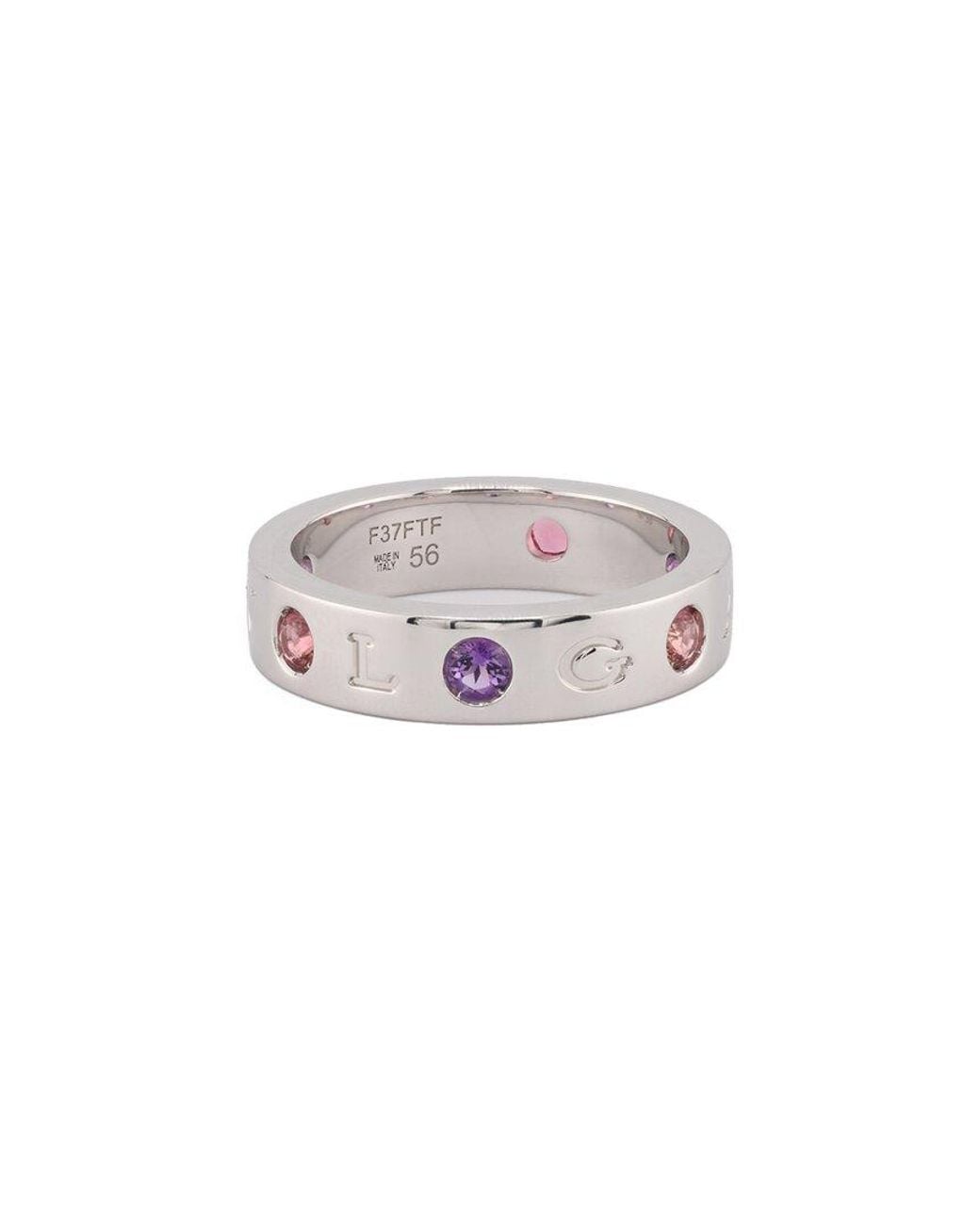 BVLGARI White 18K 0.15 Ct. Tw. Diamond & Amethyst Ring
