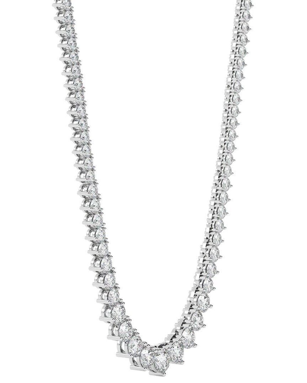 Diamond Select Cuts White 14K 10.00 Ct. Tw. Diamond Pendant Necklace