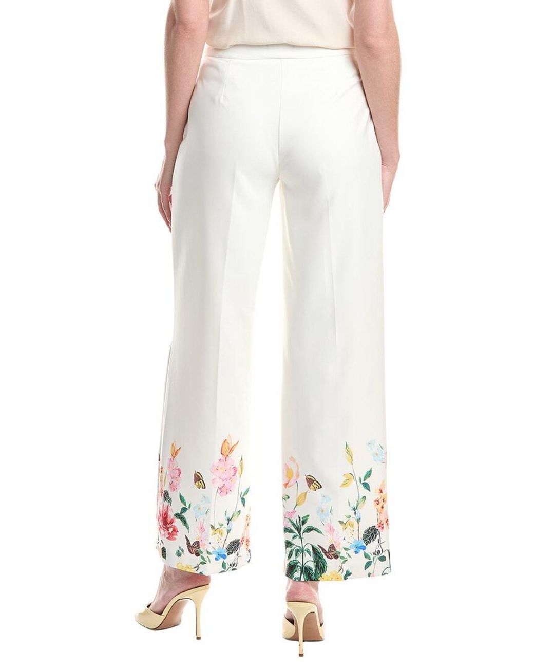 Tahari White Wide Leg Pant