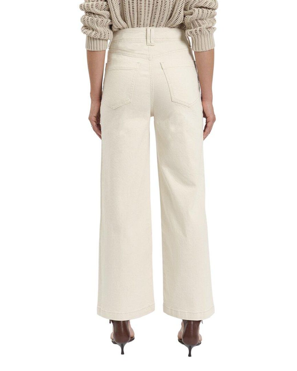 Daze Denim Natural Valley Girl Raw Cut Wide Ankle Leg Jean