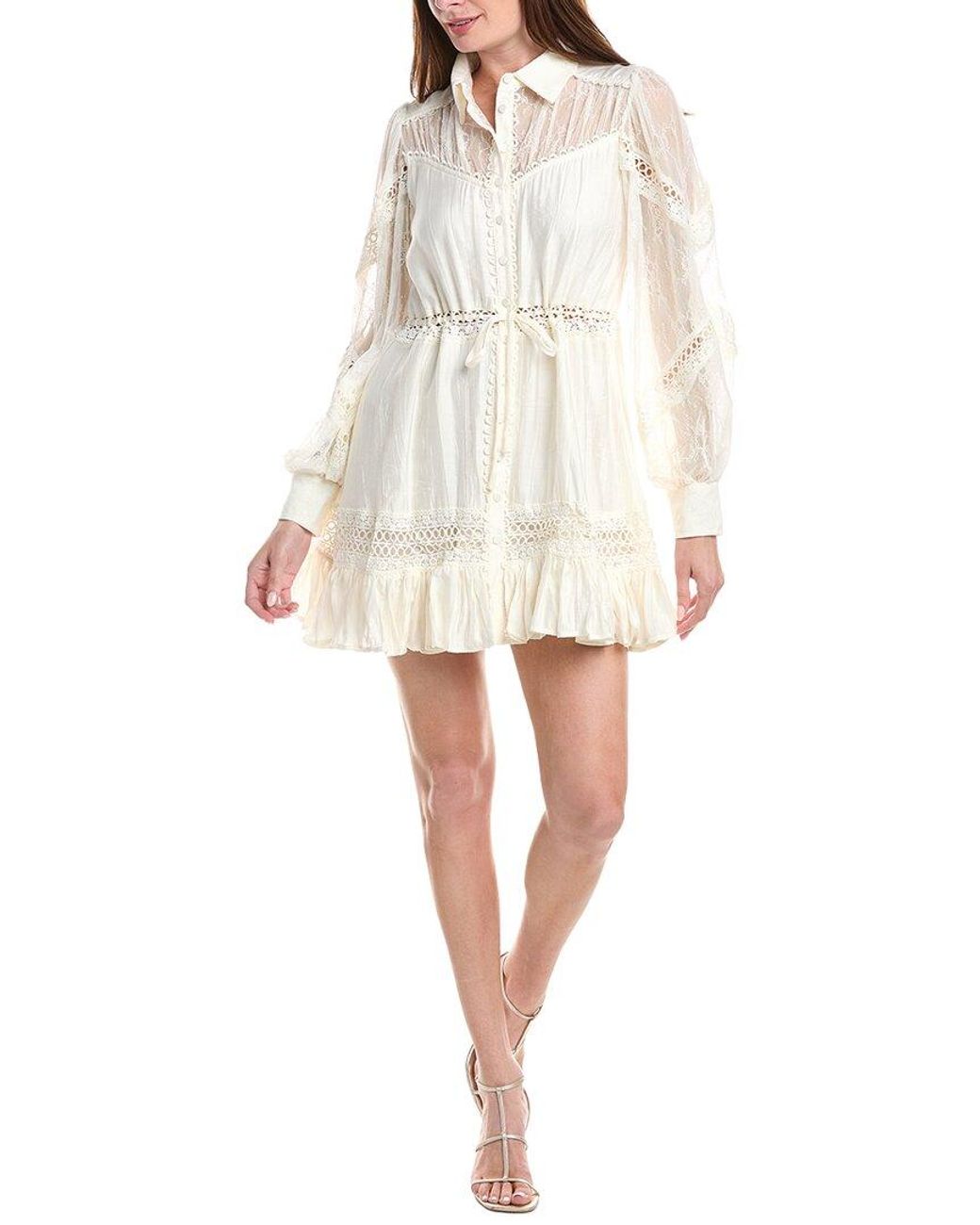 En Saison White Alannah Mini Dress