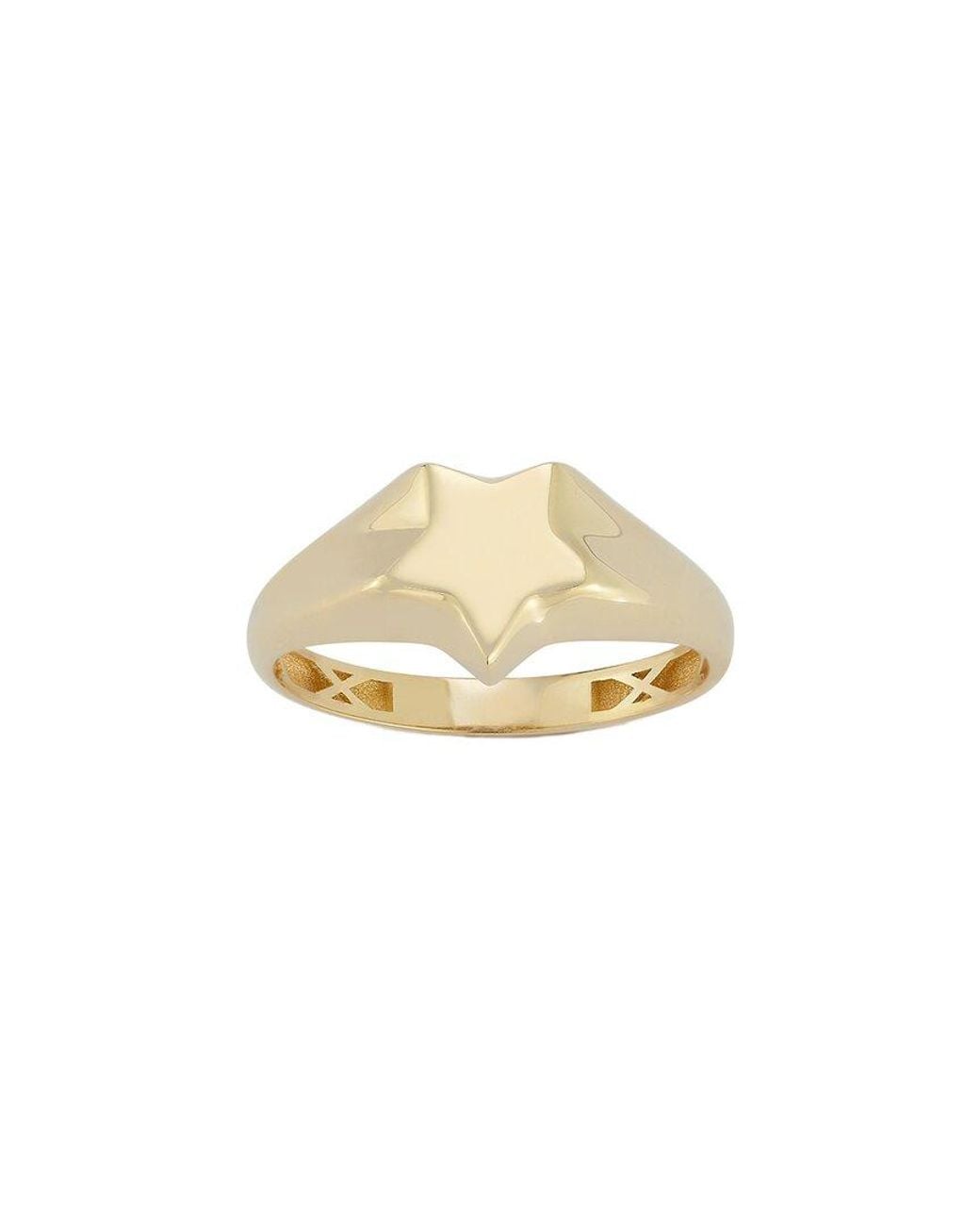 Ember Fine Jewelry White 14K Star Signet Ring