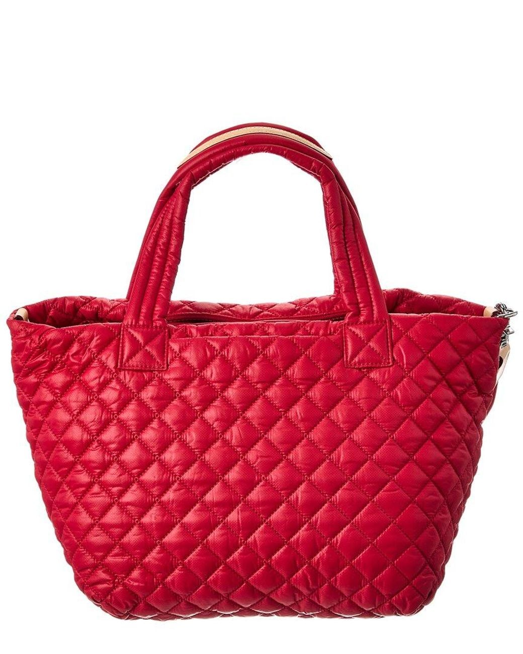 MZ Wallace Red Small Metro Nylon & Leather Tote Deluxe