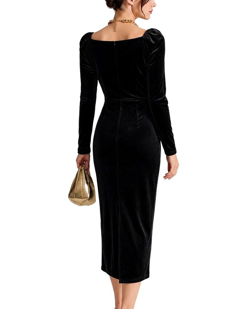 Porselli Black Midi Dress