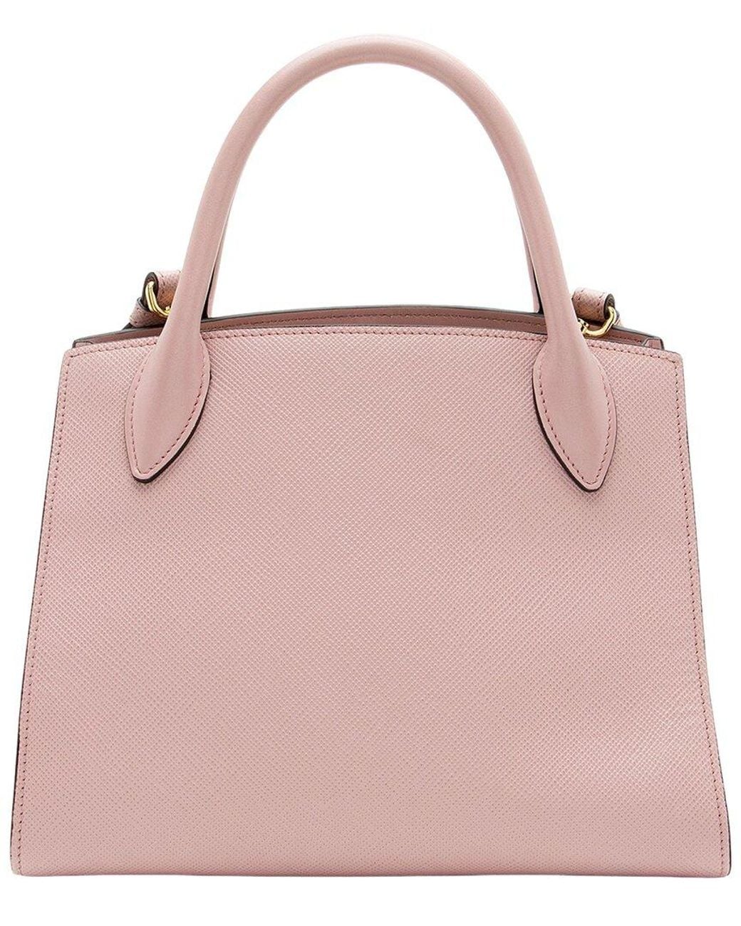 Prada Pink Saffiano Leather Monochrome Small Tote (Authentic Pre-Loved)