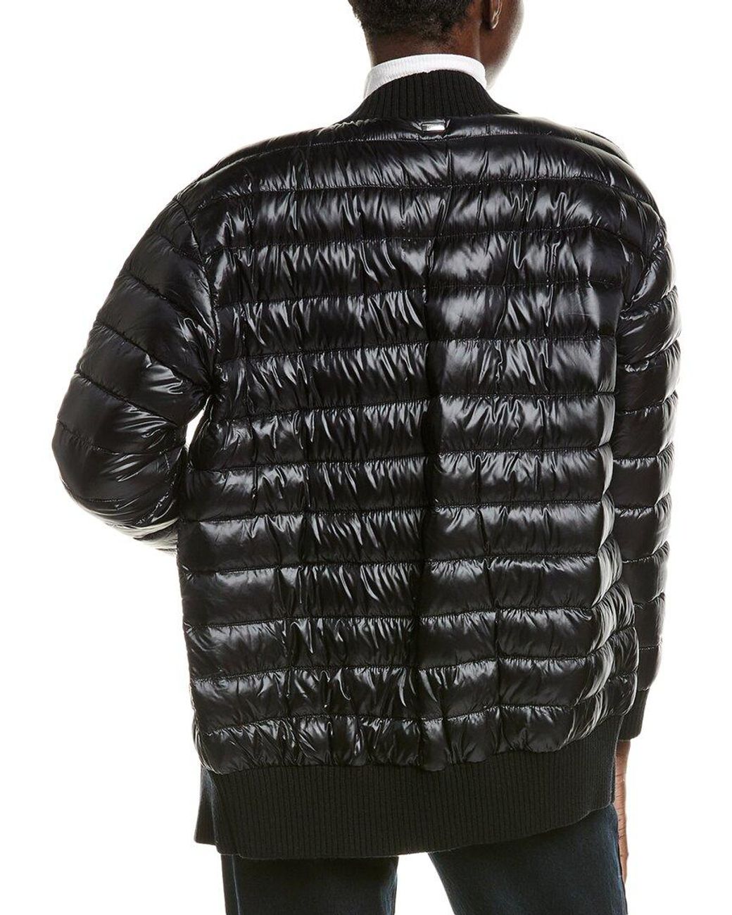 Herno Black Wool-Trim Down Jacket