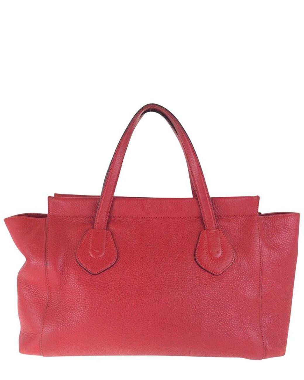 Gucci Red Others Bamboo Tote (Authentic Pre-Loved)