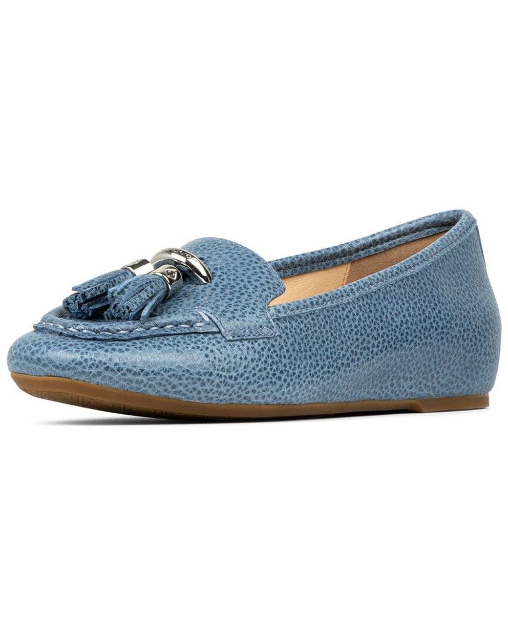 Donald J Pliner Blue Loriel Leather Loafer