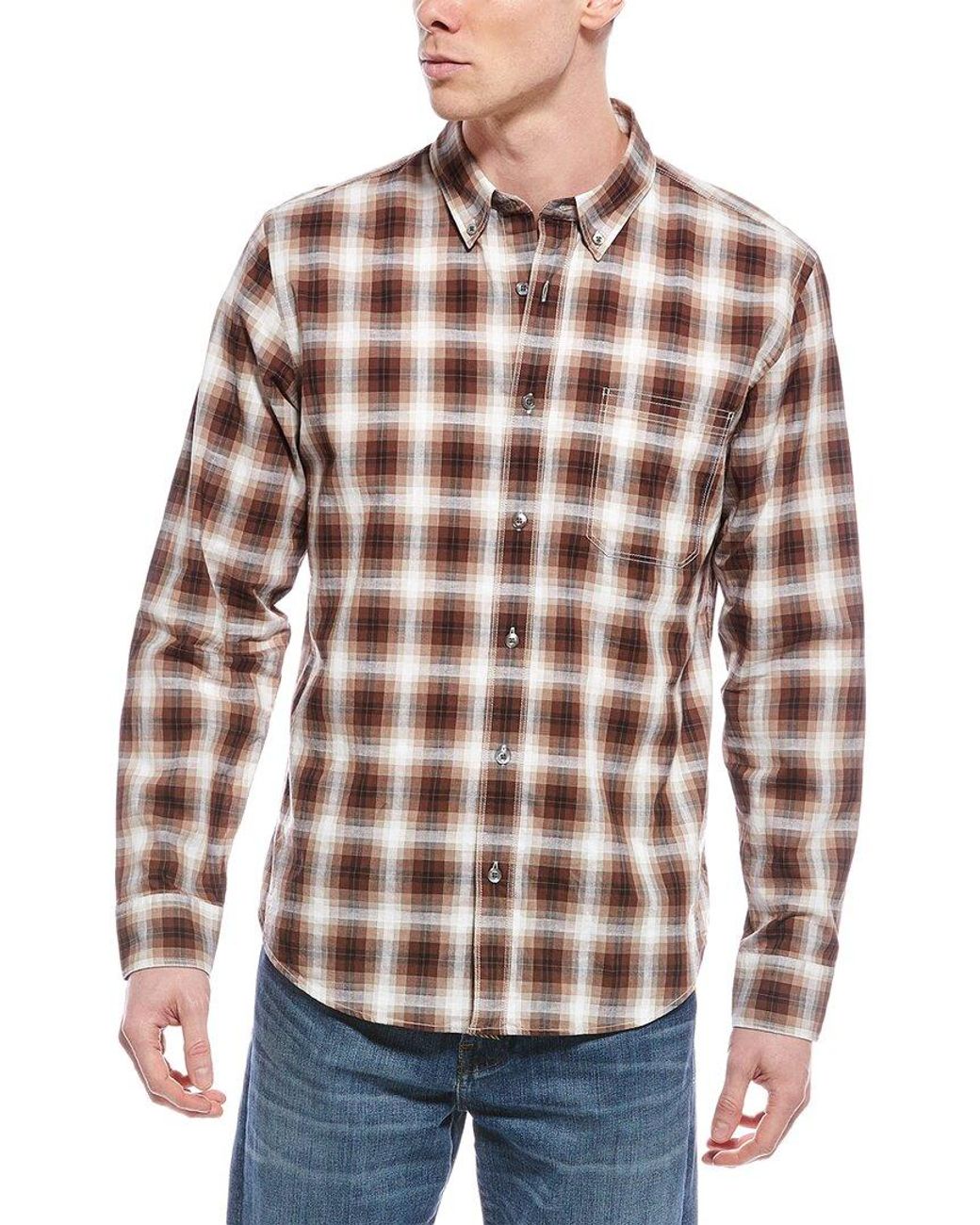 Billy Reid Blue Tuscumbia Linen-Blend Shirt for men