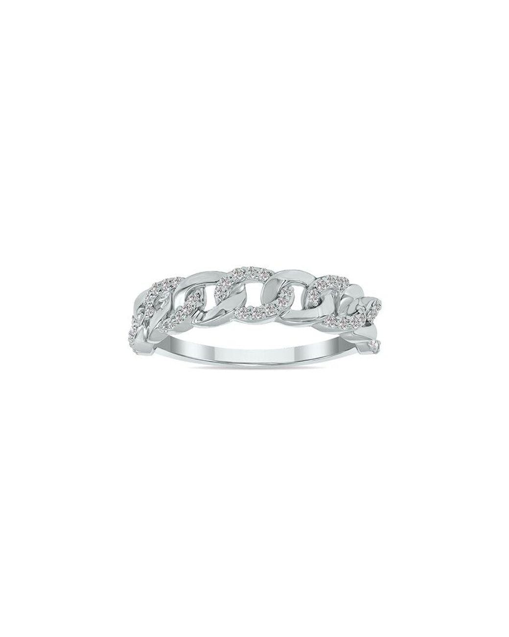 Lab Grown Diamonds White 14K 0.33 Ct. Tw. Lab-Grown Diamond Chain Ring