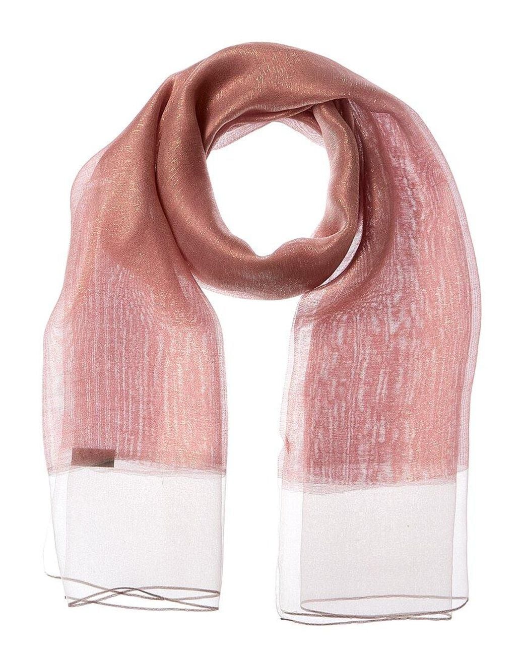 Saachi Pink Sparkle Sheer Social Silk Scarf