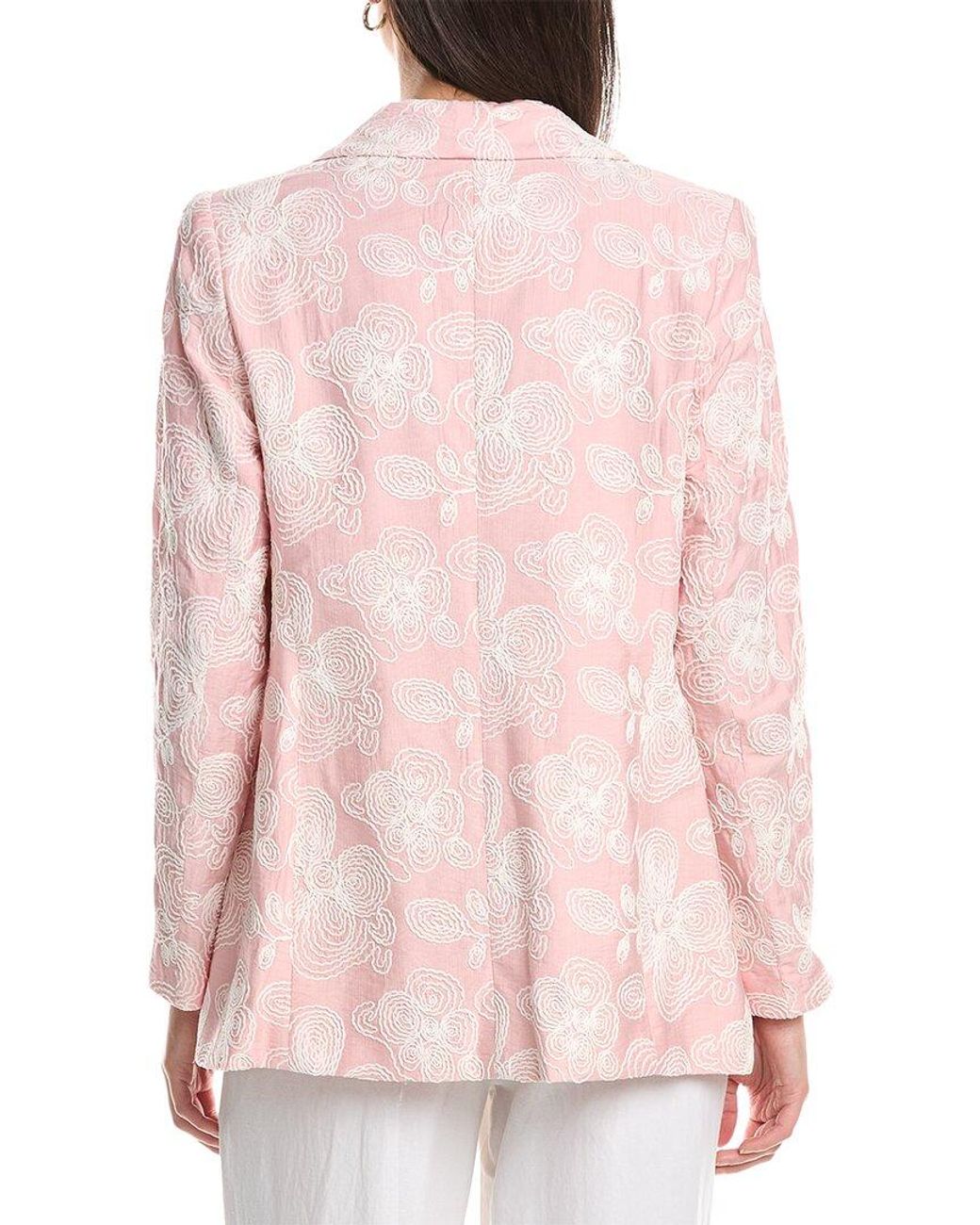 Anne Klein Pink Open Front Shawl Collar Jacket