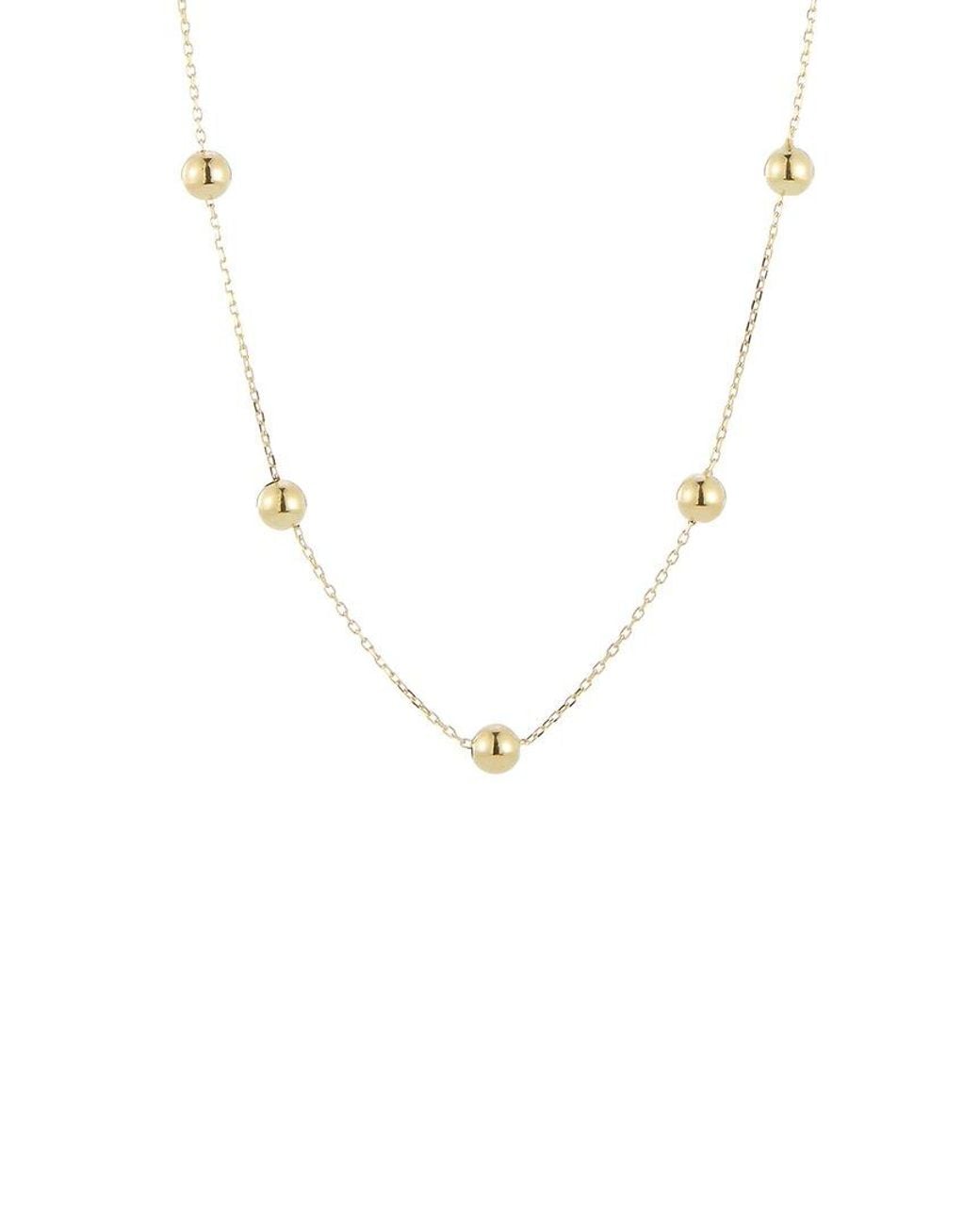 Ember Fine Jewelry Metallic 14k Ball Necklace
