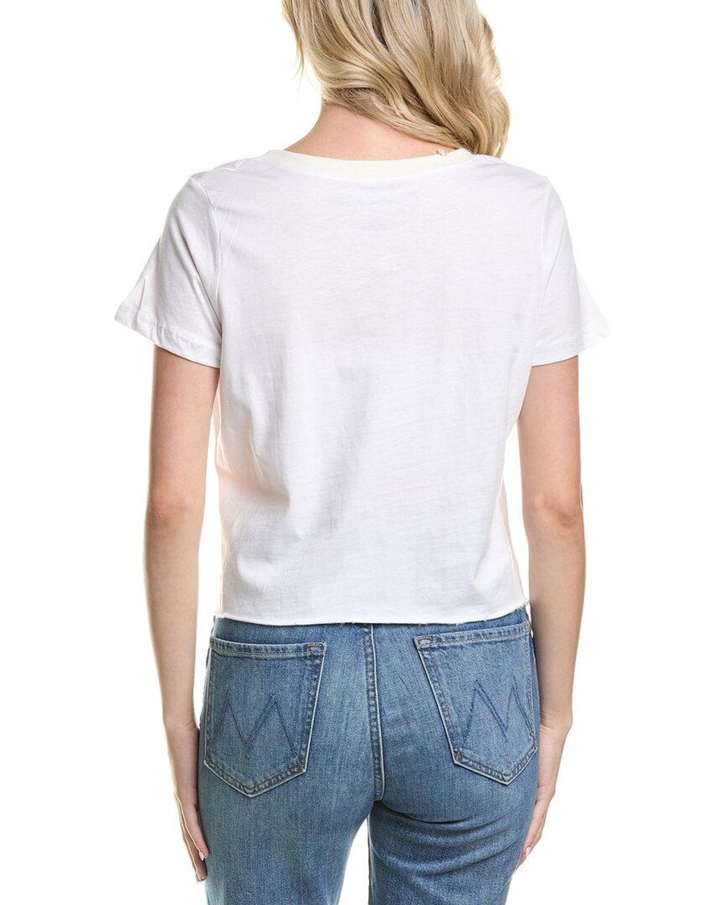 Prince Peter White Graphic Boyfriend Crop T-Shirt