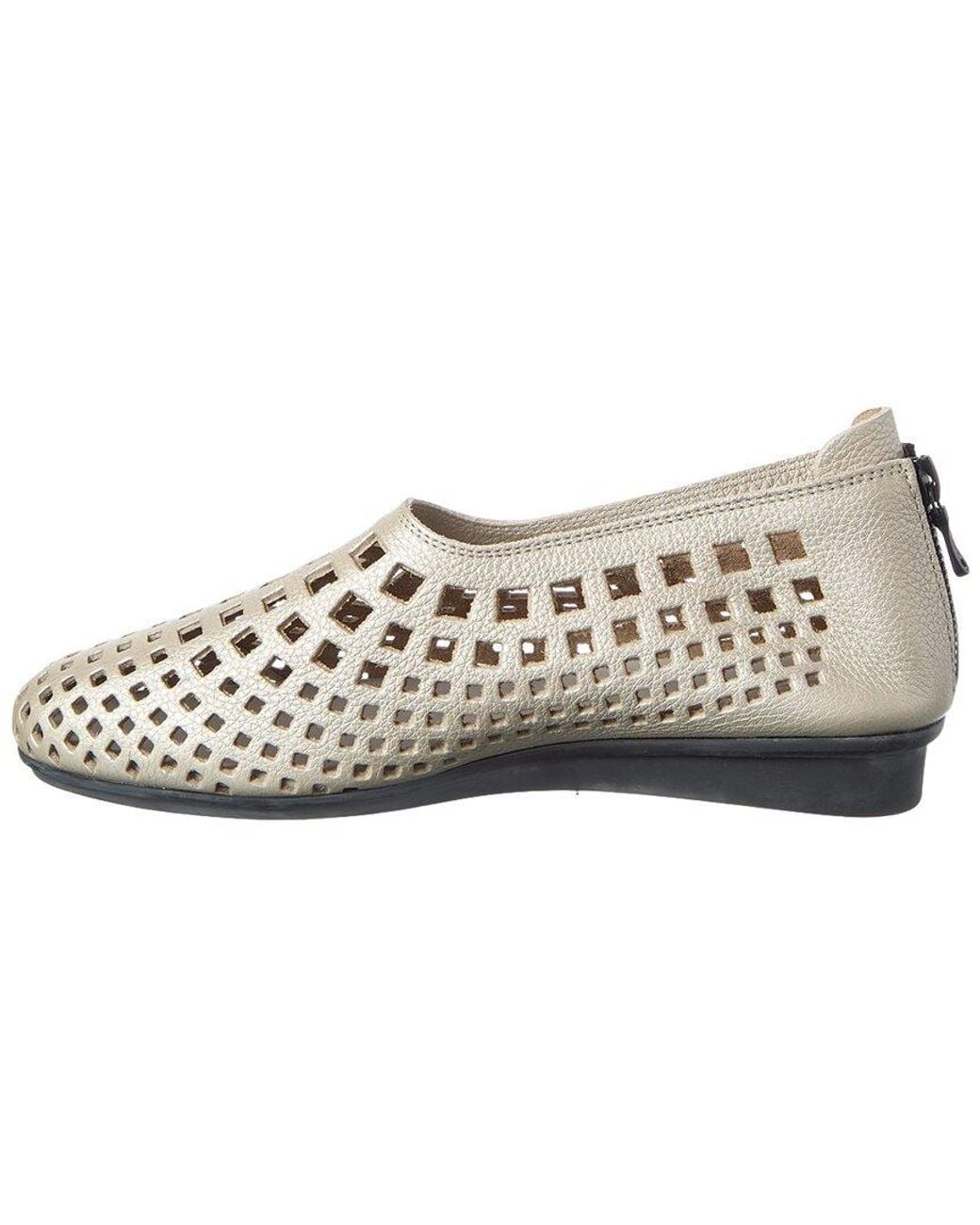 Arche White Nirick Leather Flat