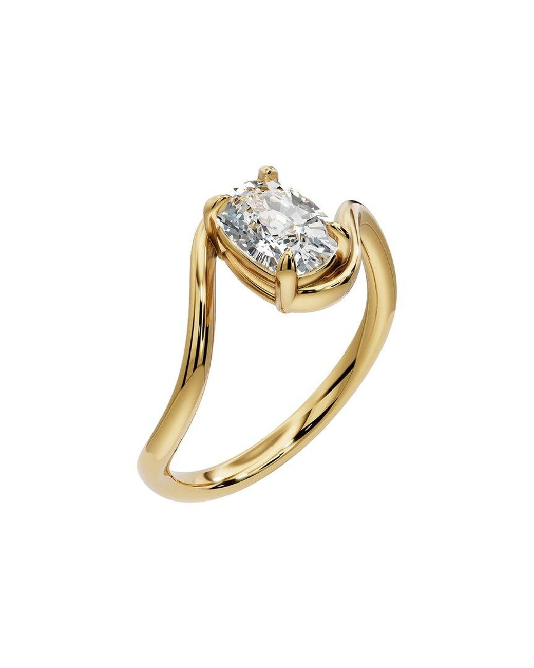 Lab Grown Diamonds Metallic 14K 1.00 Ct. Tw. Lab-Grown Diamond Ring