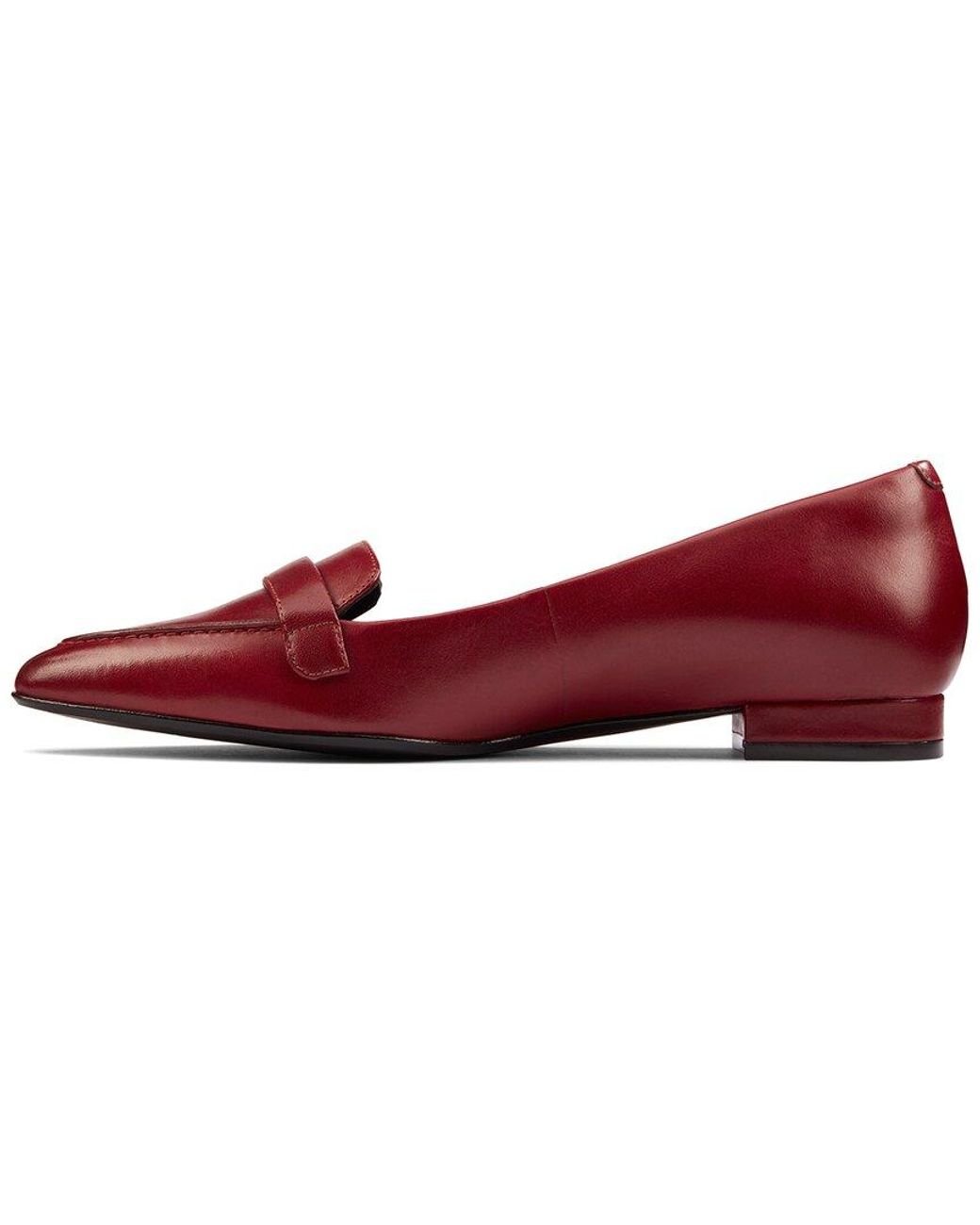 Clarks Laina Leather Shoe in Red | Lyst