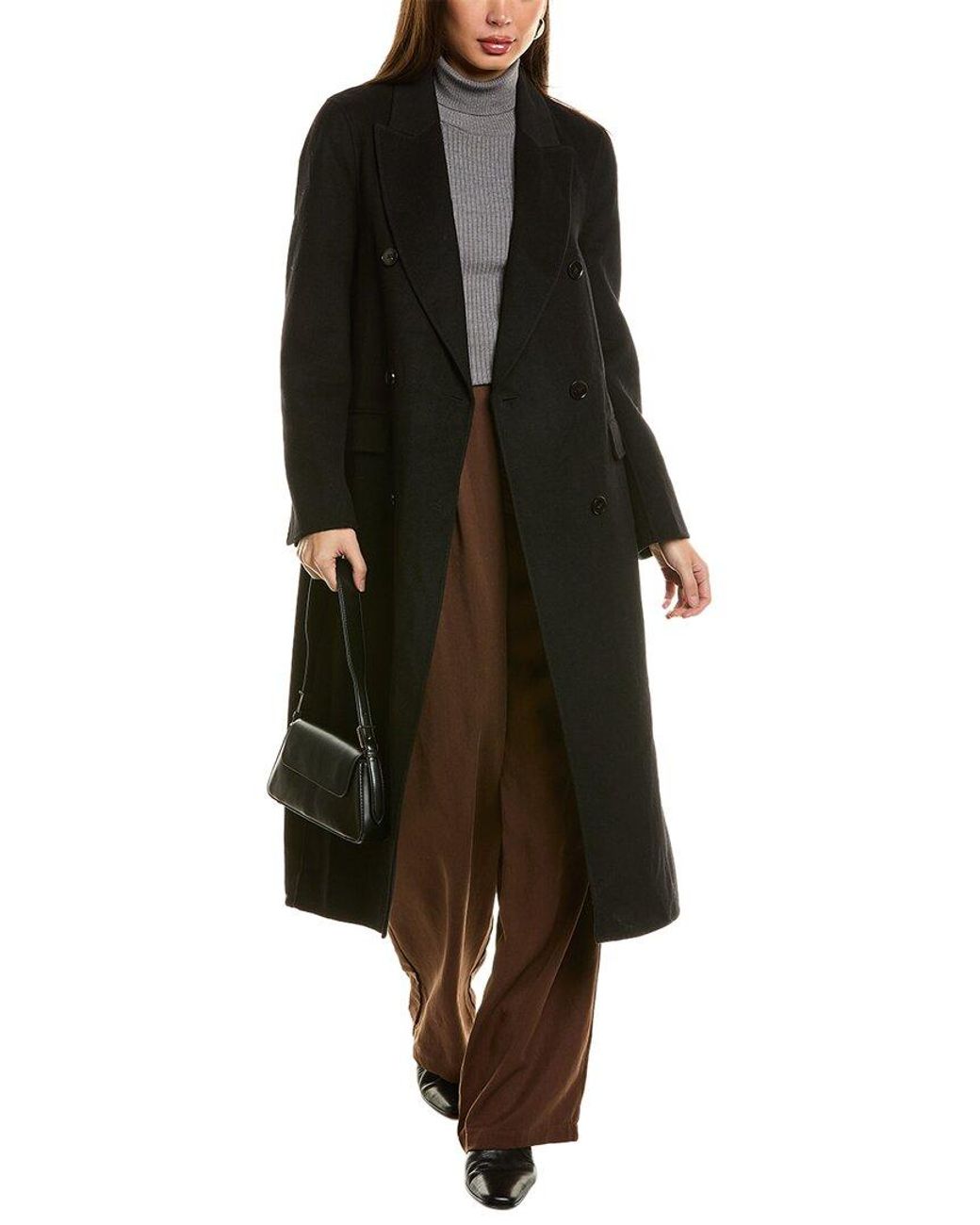 Reiss Arla Wool-Blend Blindseam Coat in Black | Lyst