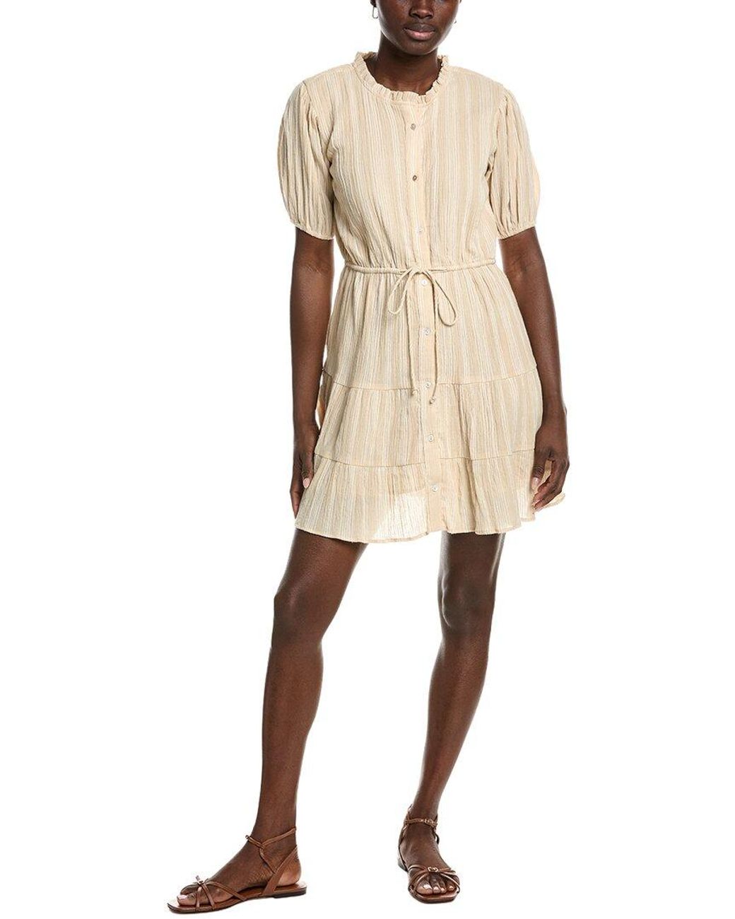 Garrie B Natural Novelty Mini Dress