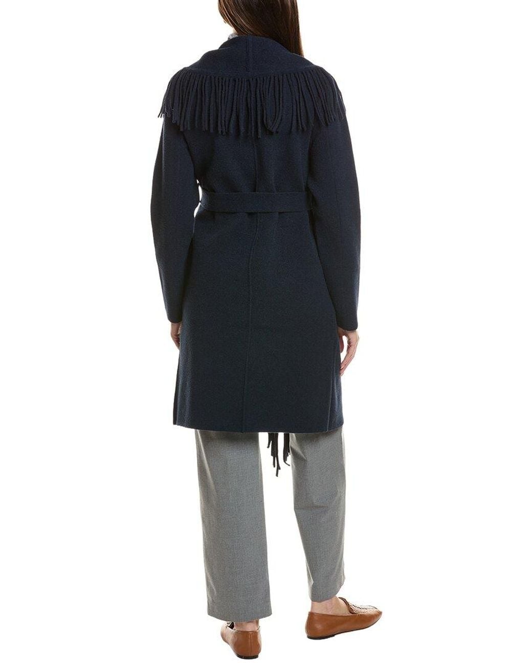 NVLT Blue Mink Eyelash Wrap Coatigan