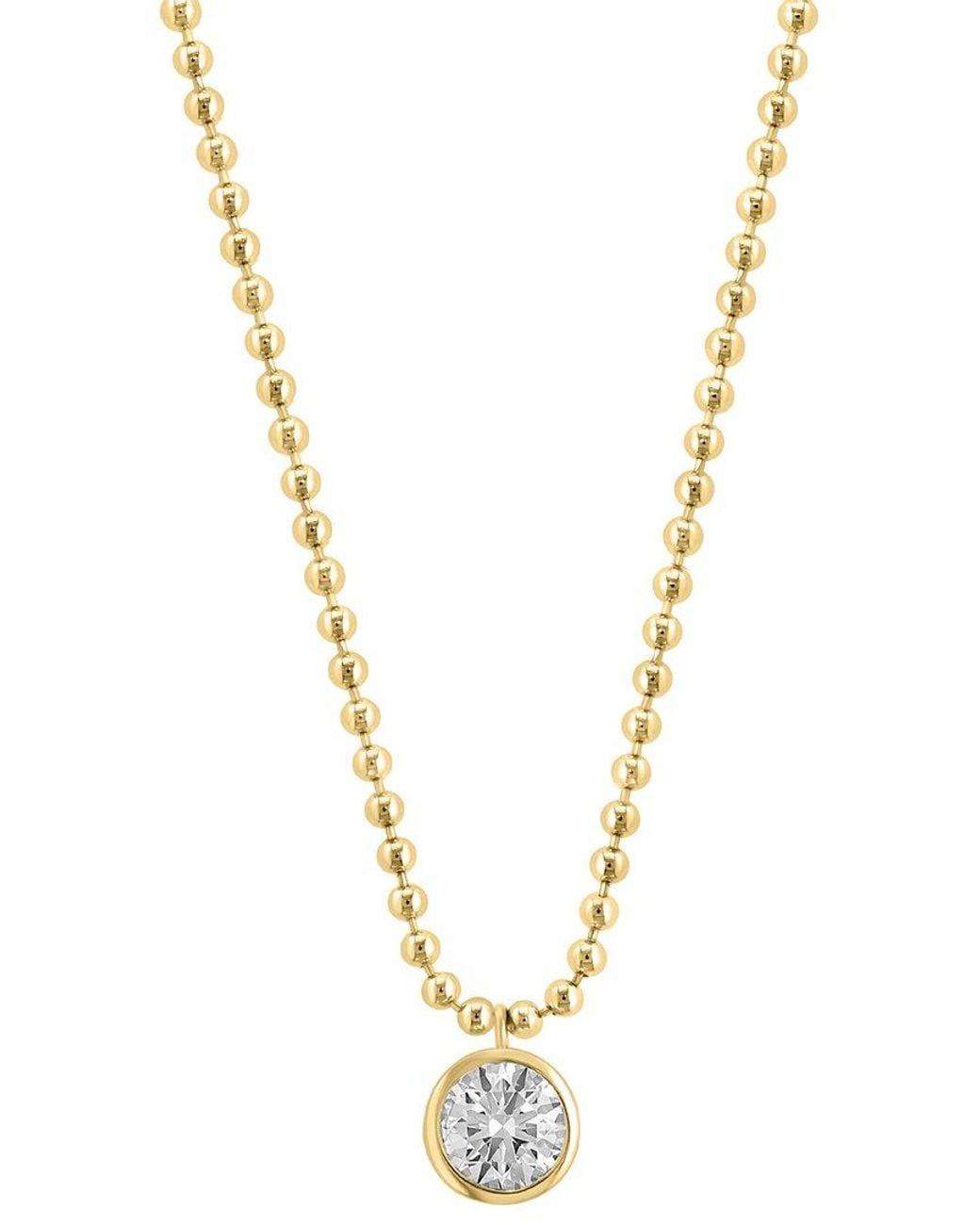 Effy Fine Jewelry Metallic 14K 0.98 Ct. Tw. Lab-Grown Diamond Necklace