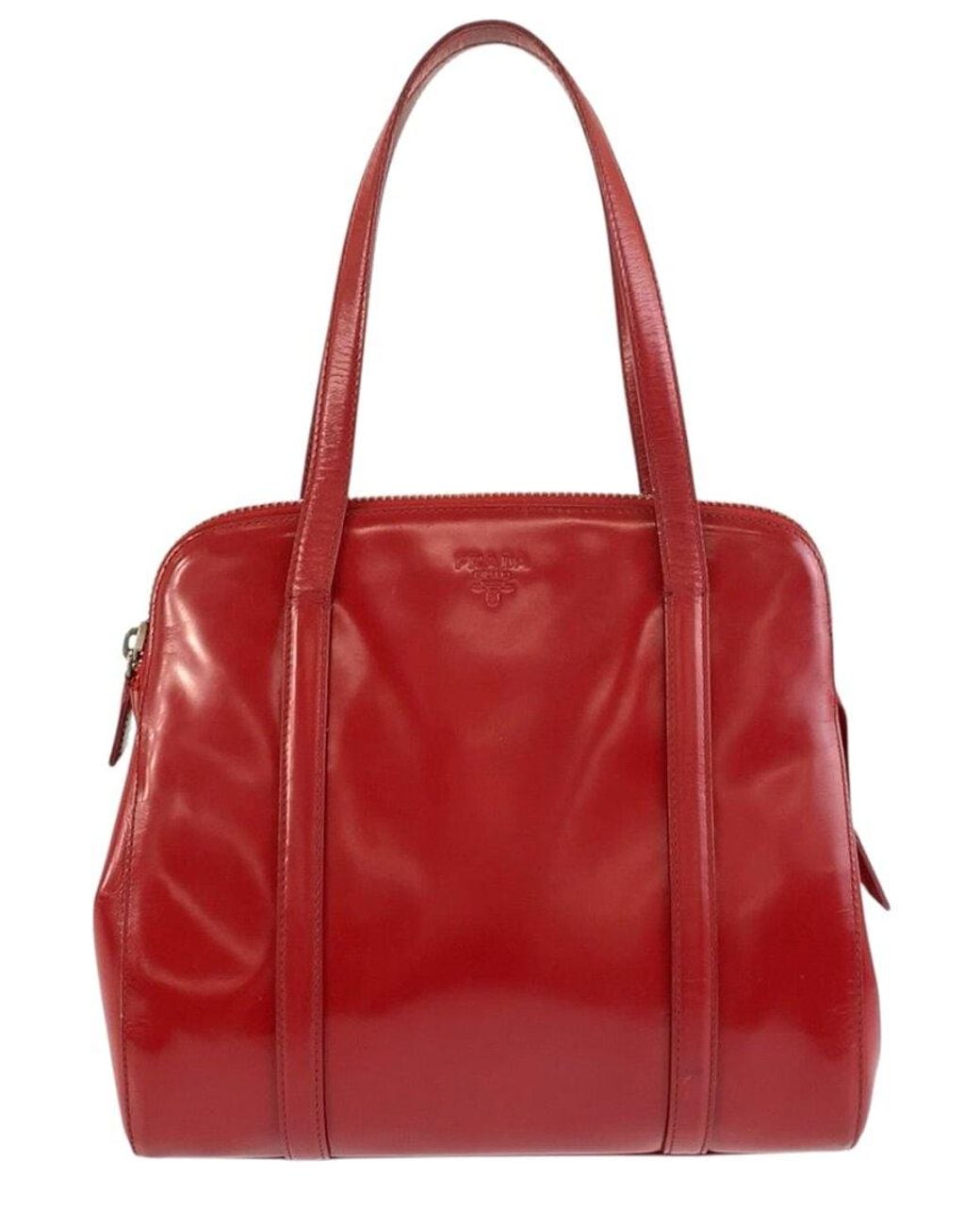 Prada Red Patent Leather Tote (Authentic Pre-Loved)