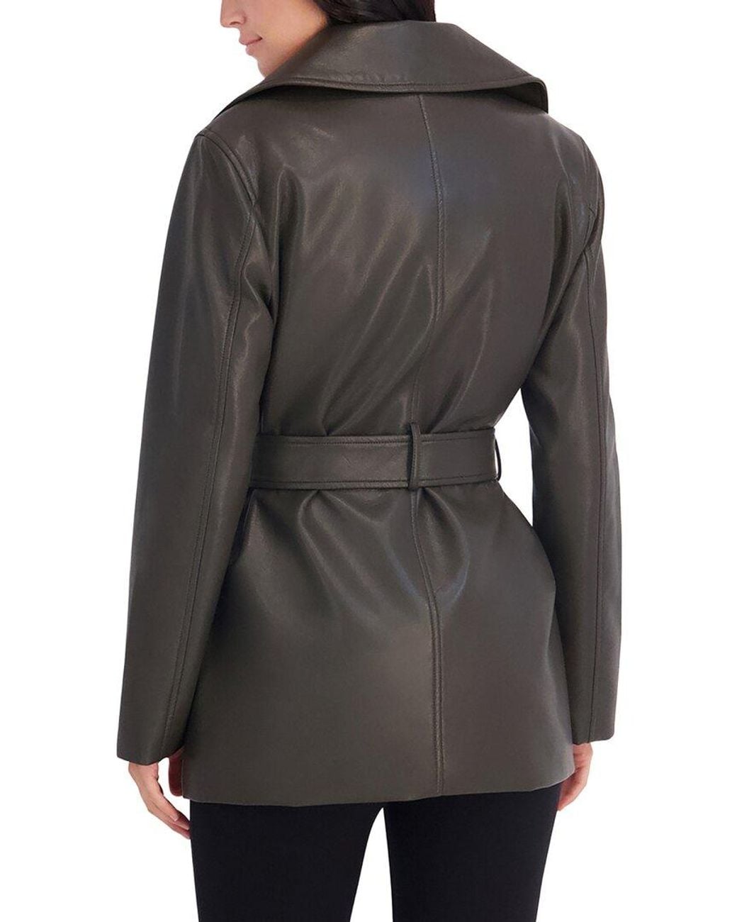 Kenneth Cole Black Faux Leather Jacket